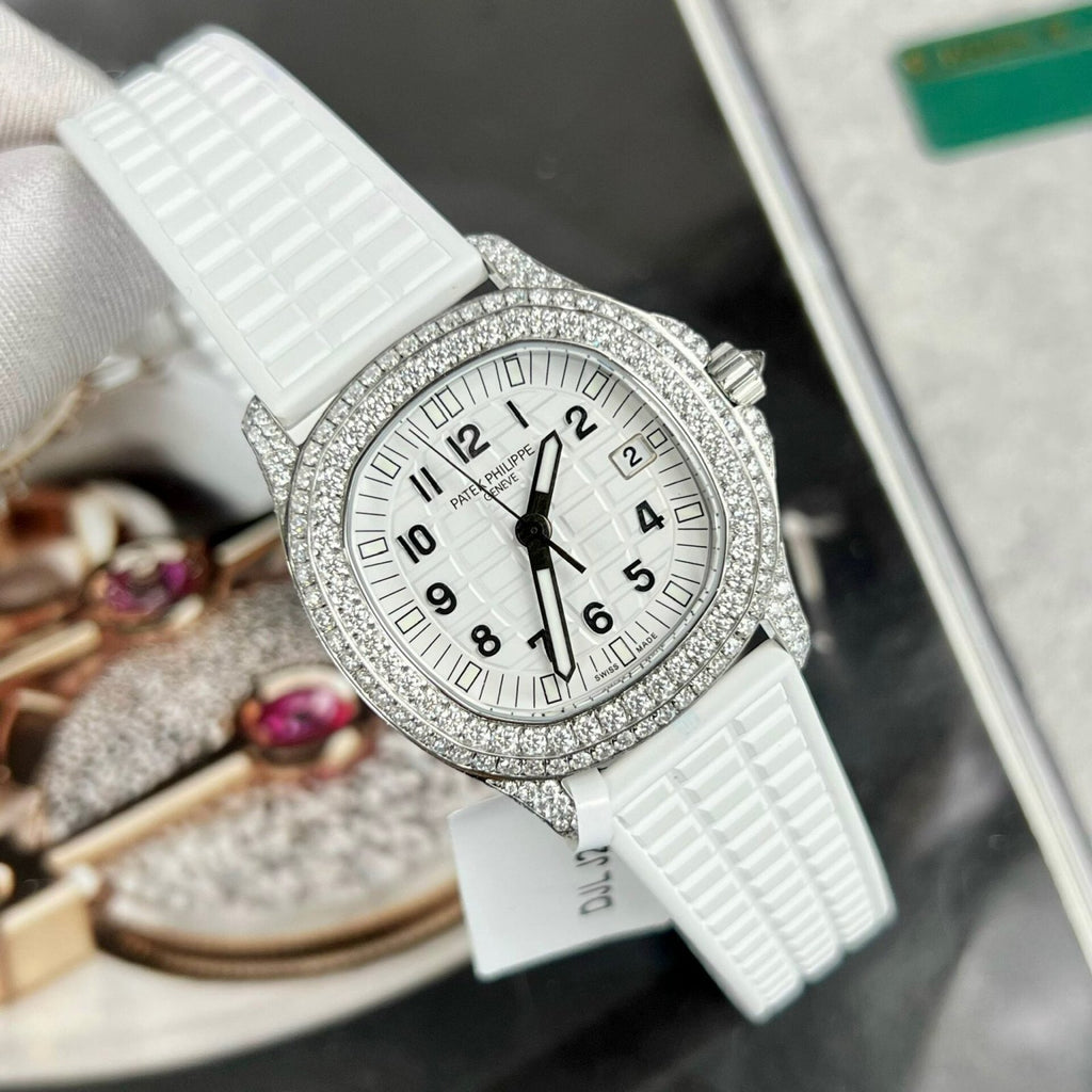 Patek Philippe Watch Aquanaut 5069G Full Moissanite Diamonds 35.2mm