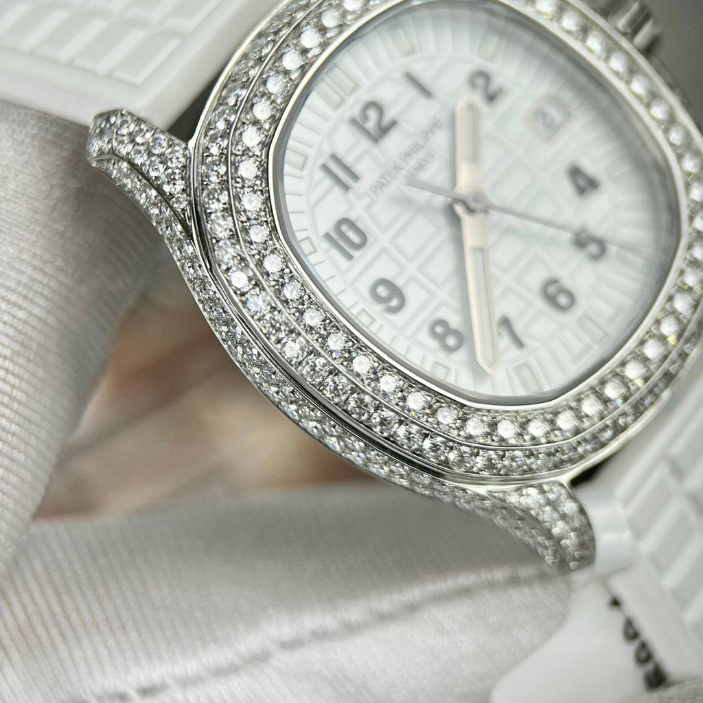 Patek Philippe Watch Aquanaut 5069G Full Moissanite Diamonds 35.2mm