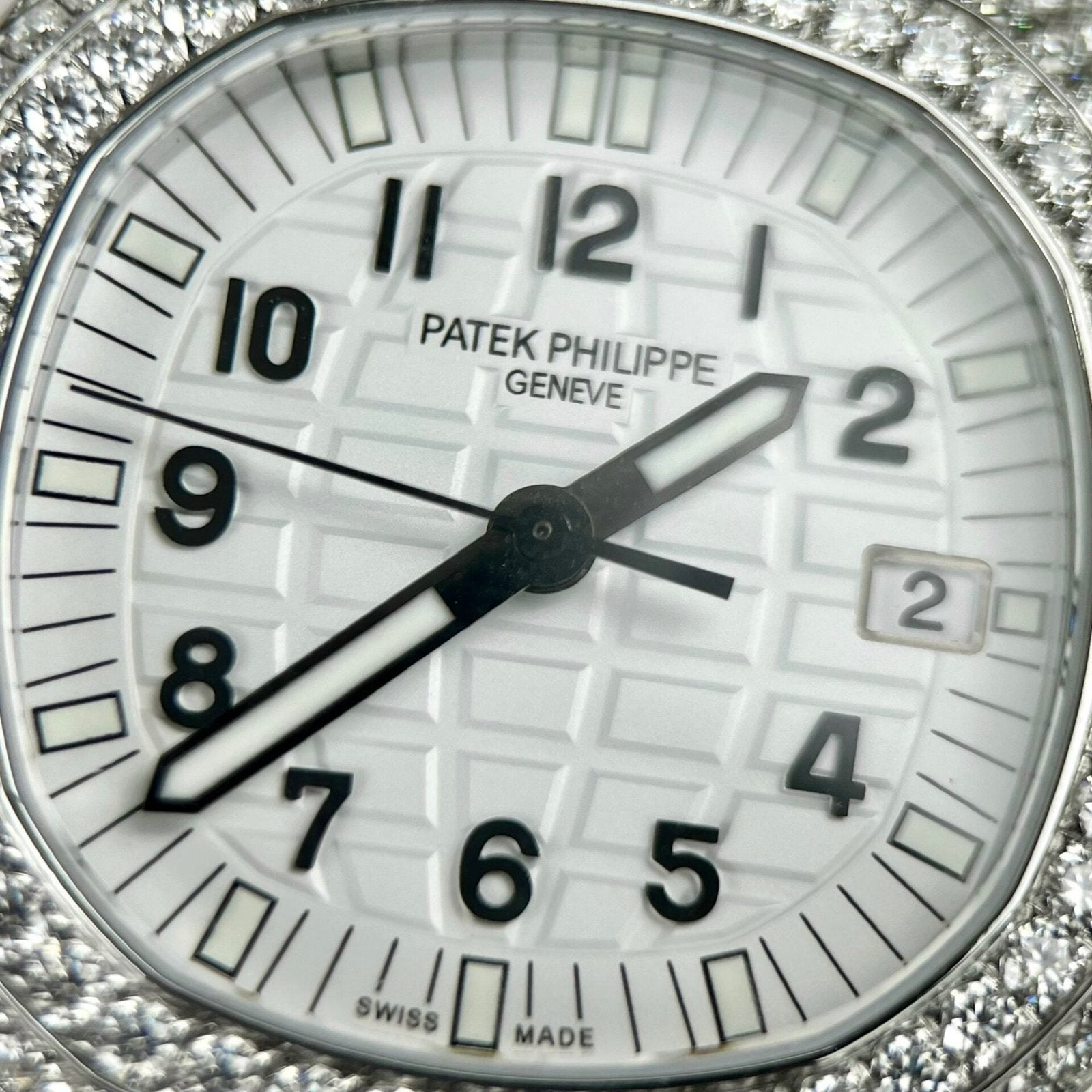 Patek Philippe Watch Aquanaut 5069G Full Moissanite Diamonds 35.2mm
