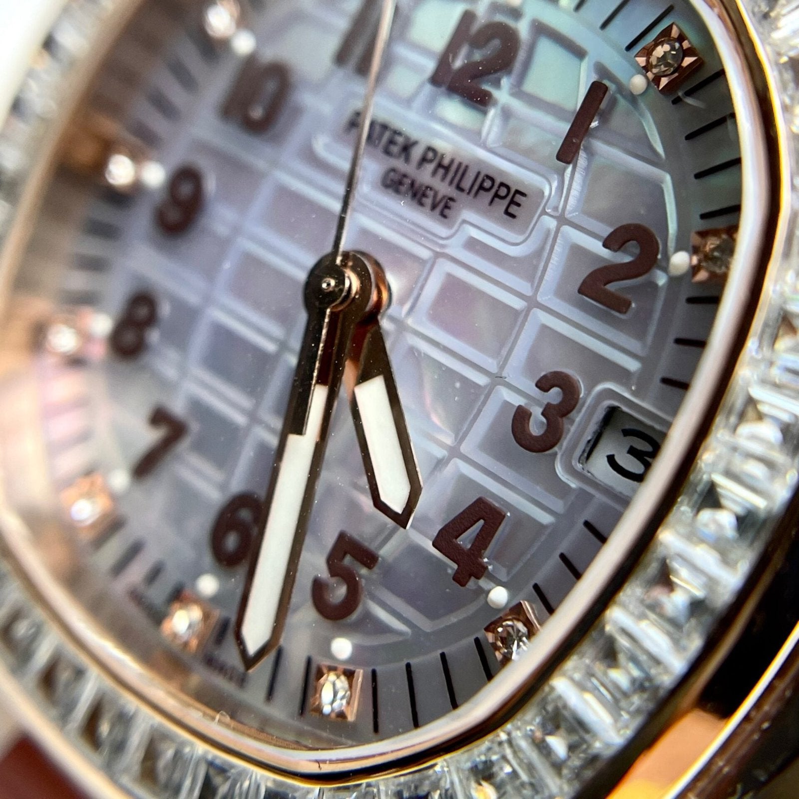 Patek Philippe Watch Aquanaut 5072R Gold Wrapped Moissanite Diamond 35.6mm