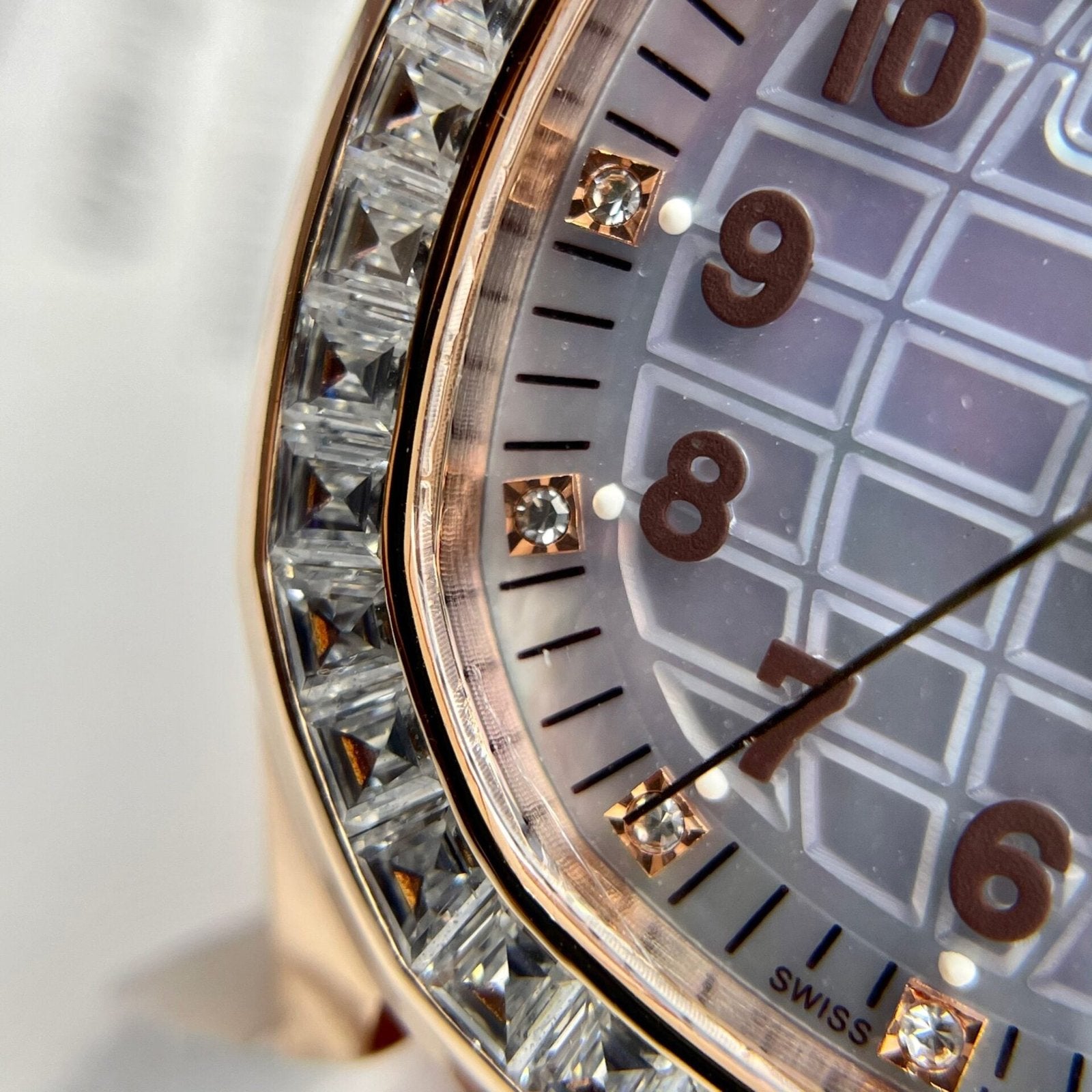Patek Philippe Watch Aquanaut 5072R Gold Wrapped Moissanite Diamond 35.6mm
