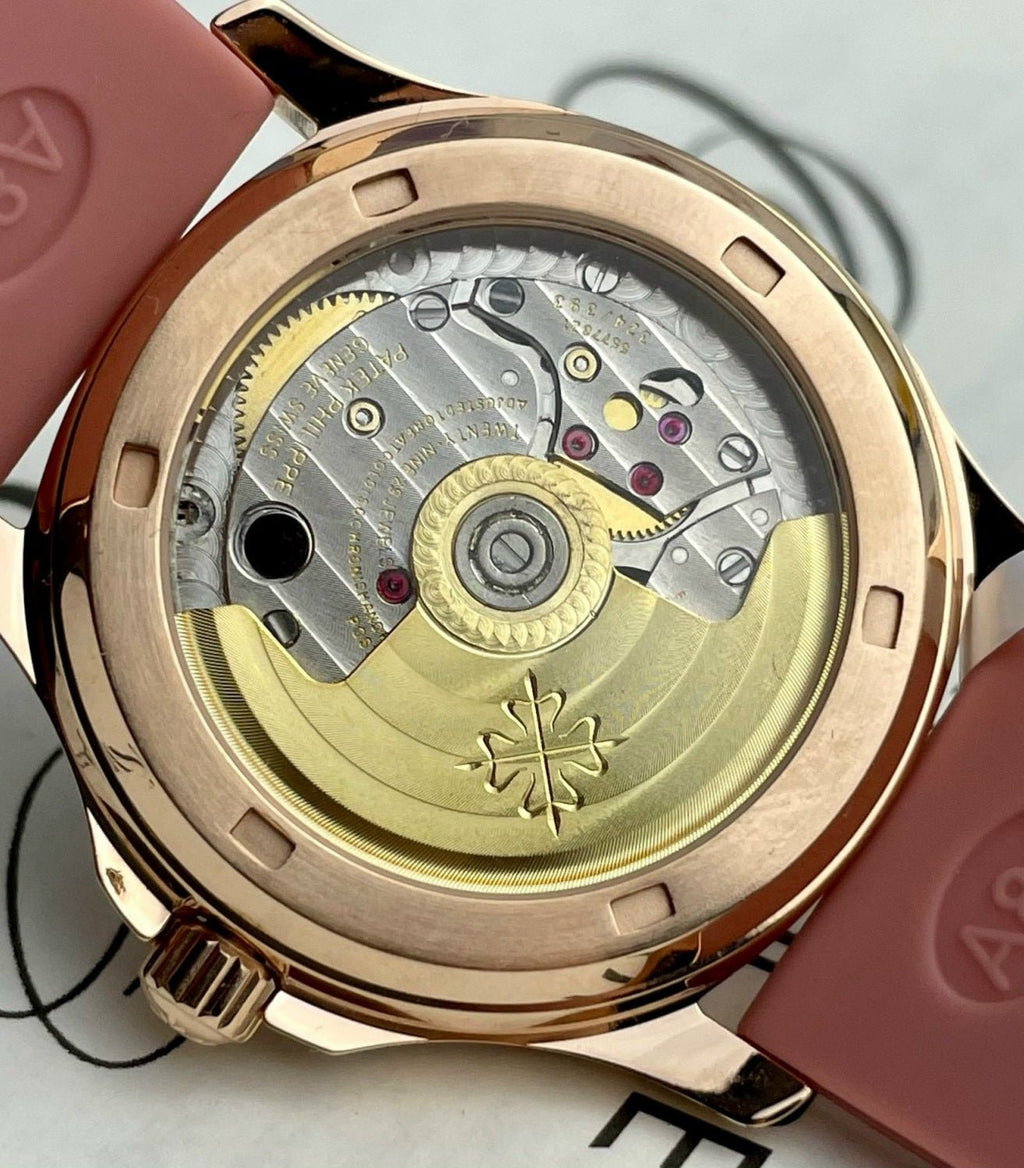 Patek Philippe Watch Aquanaut 5072R Gold Wrapped Moissanite Diamond 35.6mm