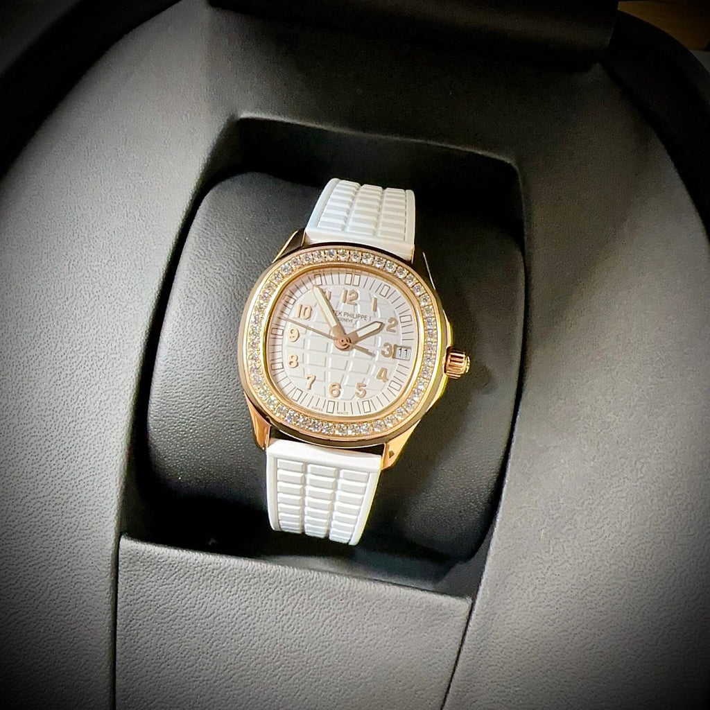 Patek Philippe Aquanaut 5072R Watch White Rubber Strap 35.6mm