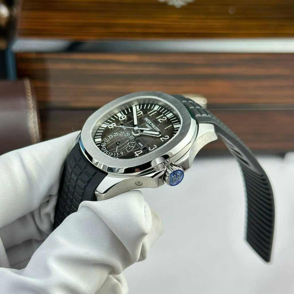 Patek Philippe Aquanaut 5164 Watch Gray Dial Rubber Strap 40.8mm
