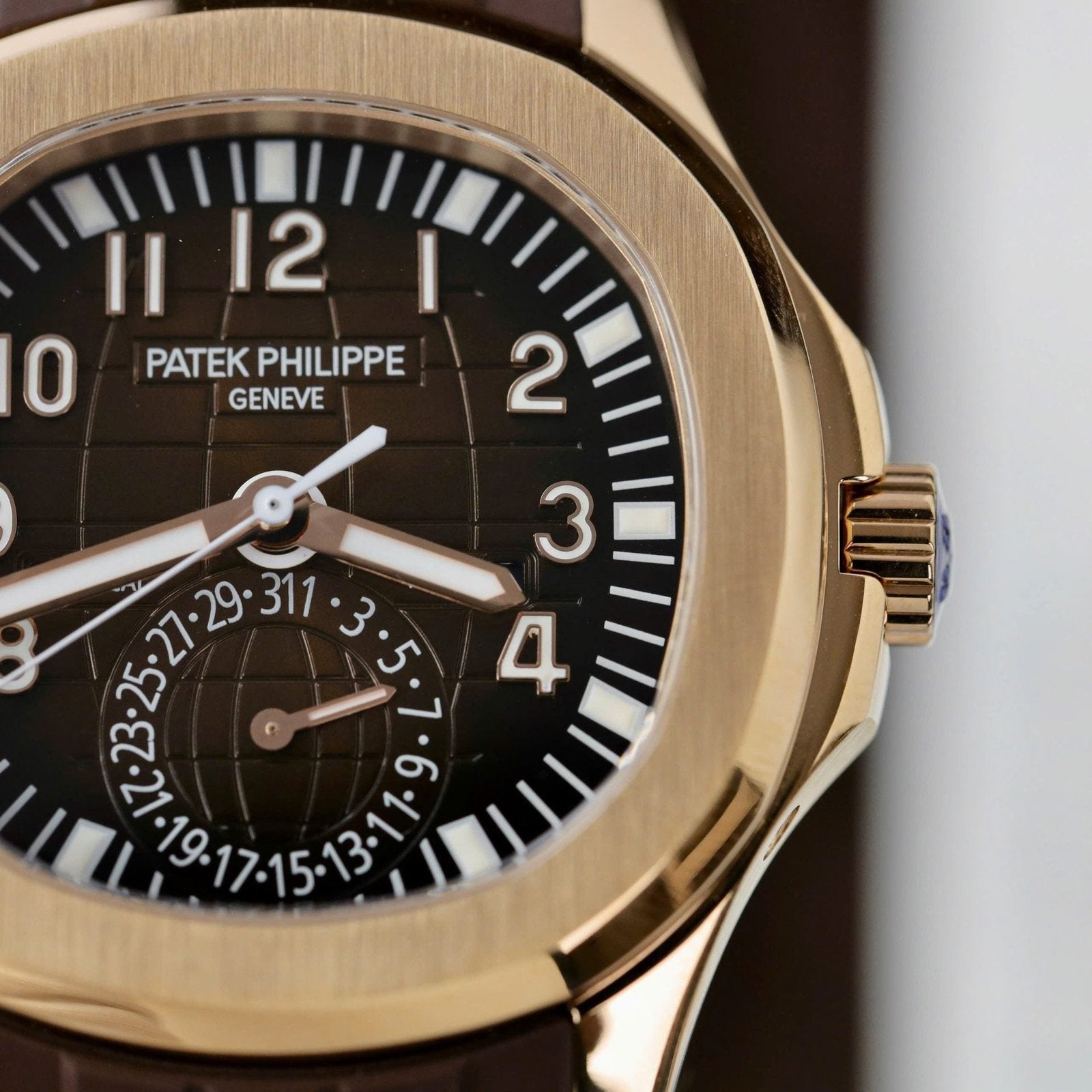 Patek Philippe Aquanaut 5164R Watch Brown Dial Rubber Strap 40.8mm
