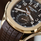 Patek Philippe Aquanaut 5164R Watch Brown Dial Rubber Strap 40.8mm