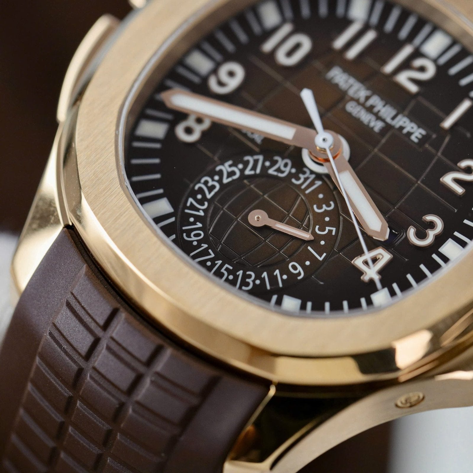 Patek Philippe Aquanaut 5164R Watch Brown Dial Rubber Strap 40.8mm