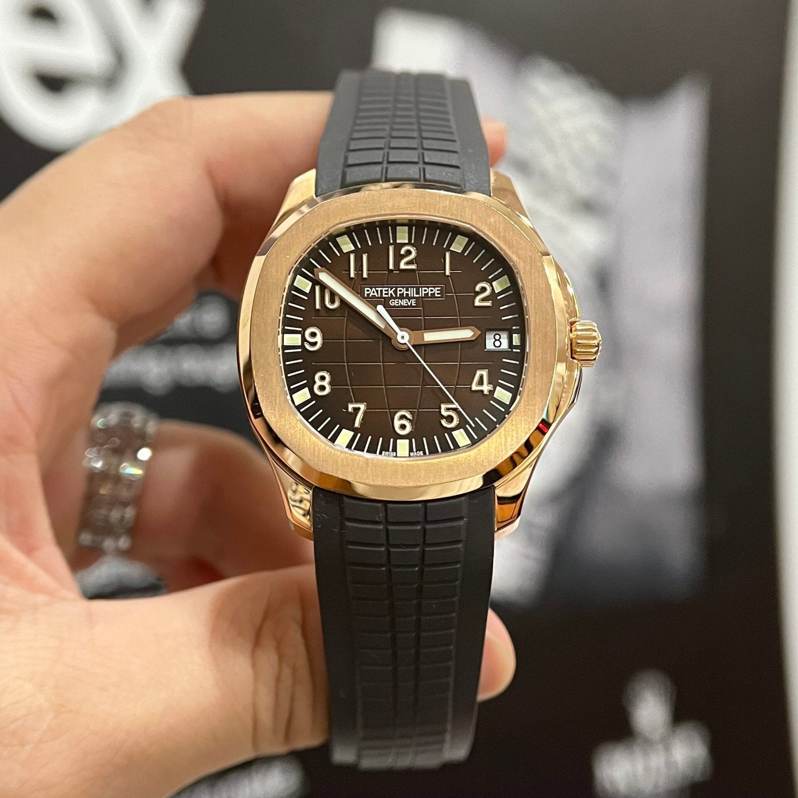 Patek Philippe Aquanaut 5167 Watch Gold Wrapped Chocolate Dial 40mm