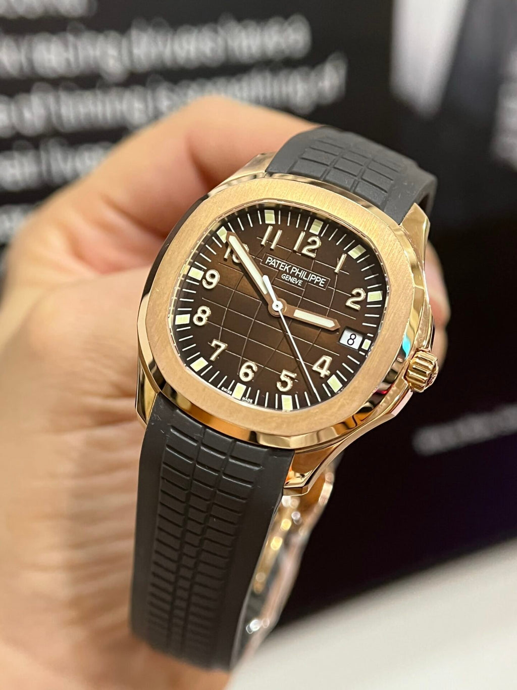Patek Philippe Aquanaut 5167 Watch Gold Wrapped Chocolate Dial 40mm