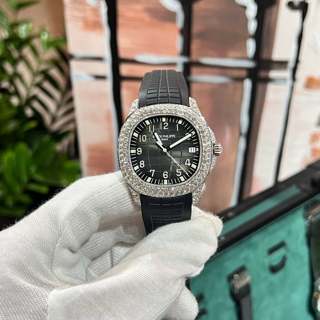 Patek Philippe Aquanaut 5167 With Diamond Natural Rubber Strap 40mm