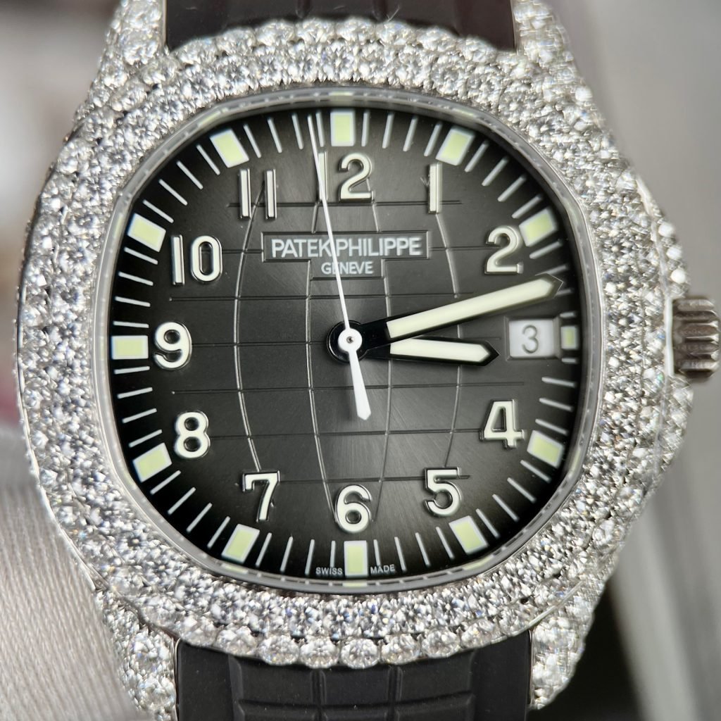 Patek Philippe Watch Aquanaut 5167 Moissanite Diamonds 40mm