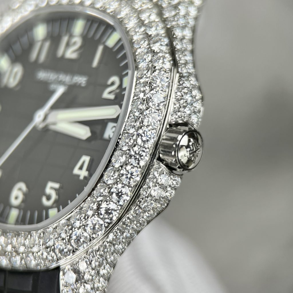 Patek Philippe Watch Aquanaut 5167 Moissanite Diamonds 40mm