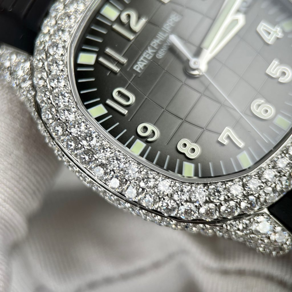 Patek Philippe Watch Aquanaut 5167 Moissanite Diamonds 40mm