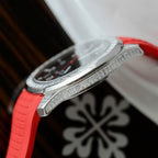 Patek Philippe Aquanaut 5167 Red Watch Moissanite Diamonds Baguette 40mm