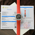 Patek Philippe Aquanaut 5167 Watch Moissanite Diamonds Red Rubber Strap 40mm