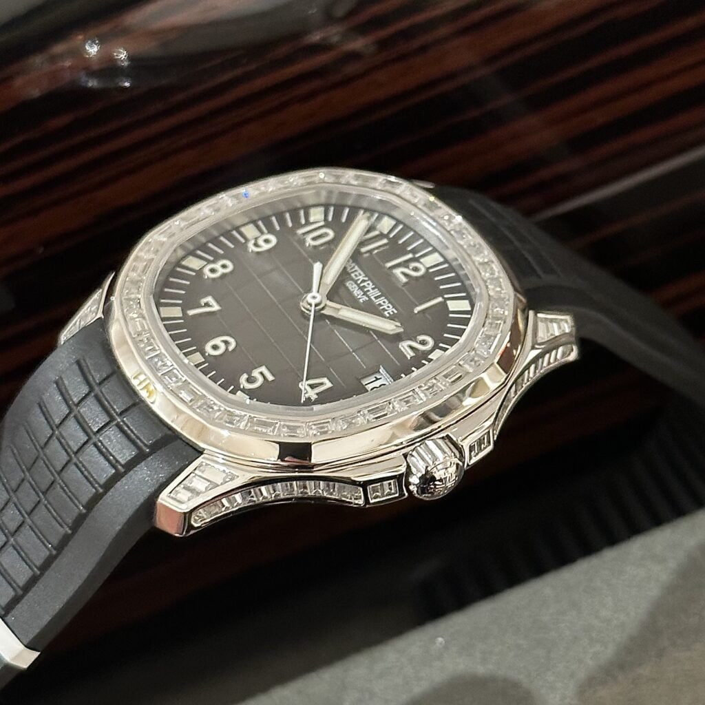 Patek Philippe Watch Aquanaut 5167 Moissanite Baguette Diamonds 40mm
