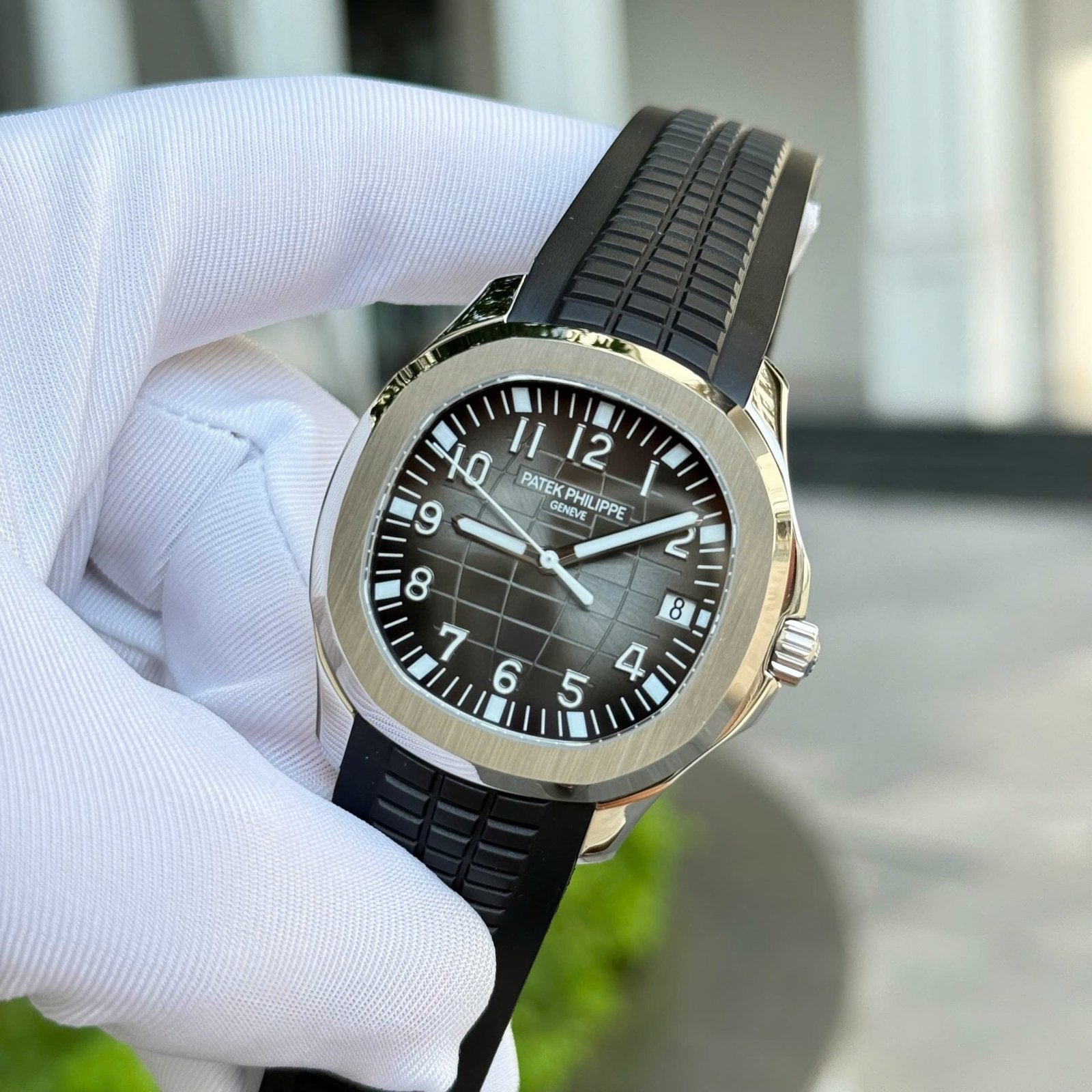 Patek Philippe Aquanaut 5167 Watch Gray Dial Rubber Strap 40mm