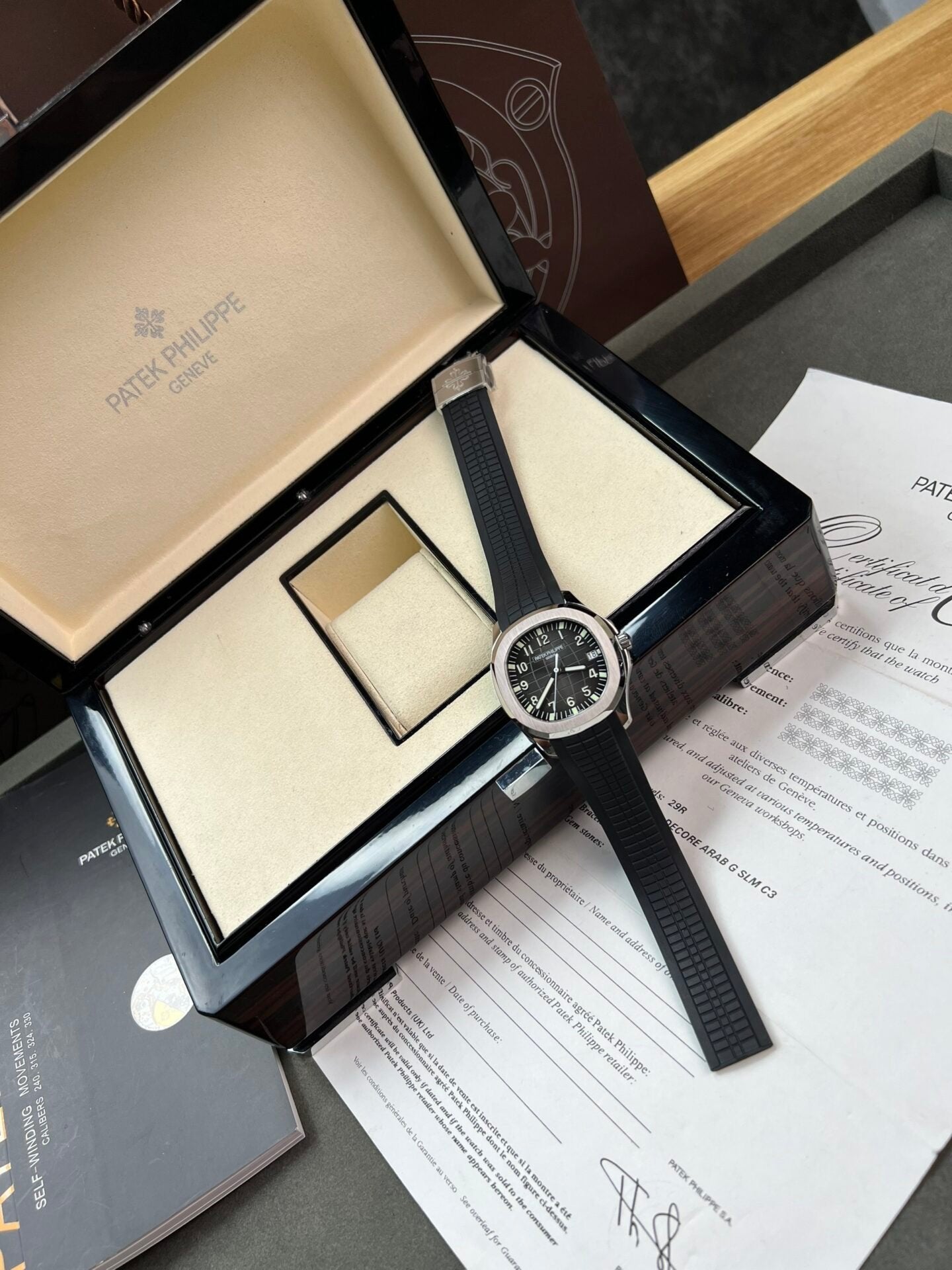 Patek Philippe Watch Aquanaut 5167A Black Rubber Strap 40mm