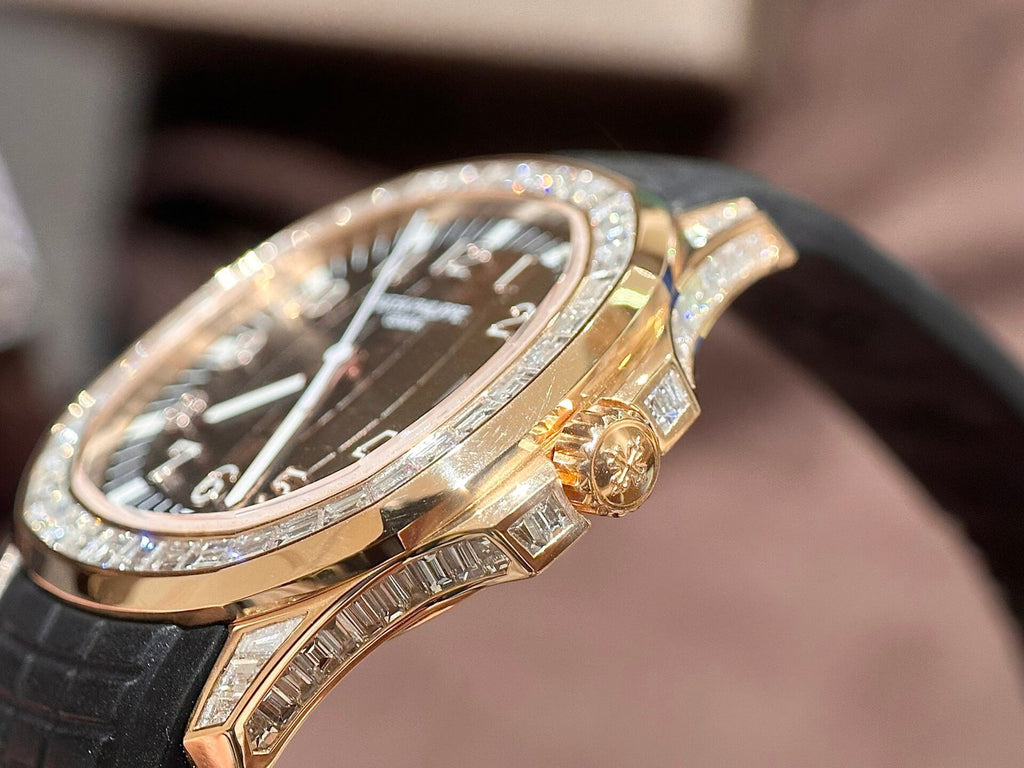 Patek Philippe Aquanaut 5167R Watch 18K Solid Gold Natural Diamond 40mm