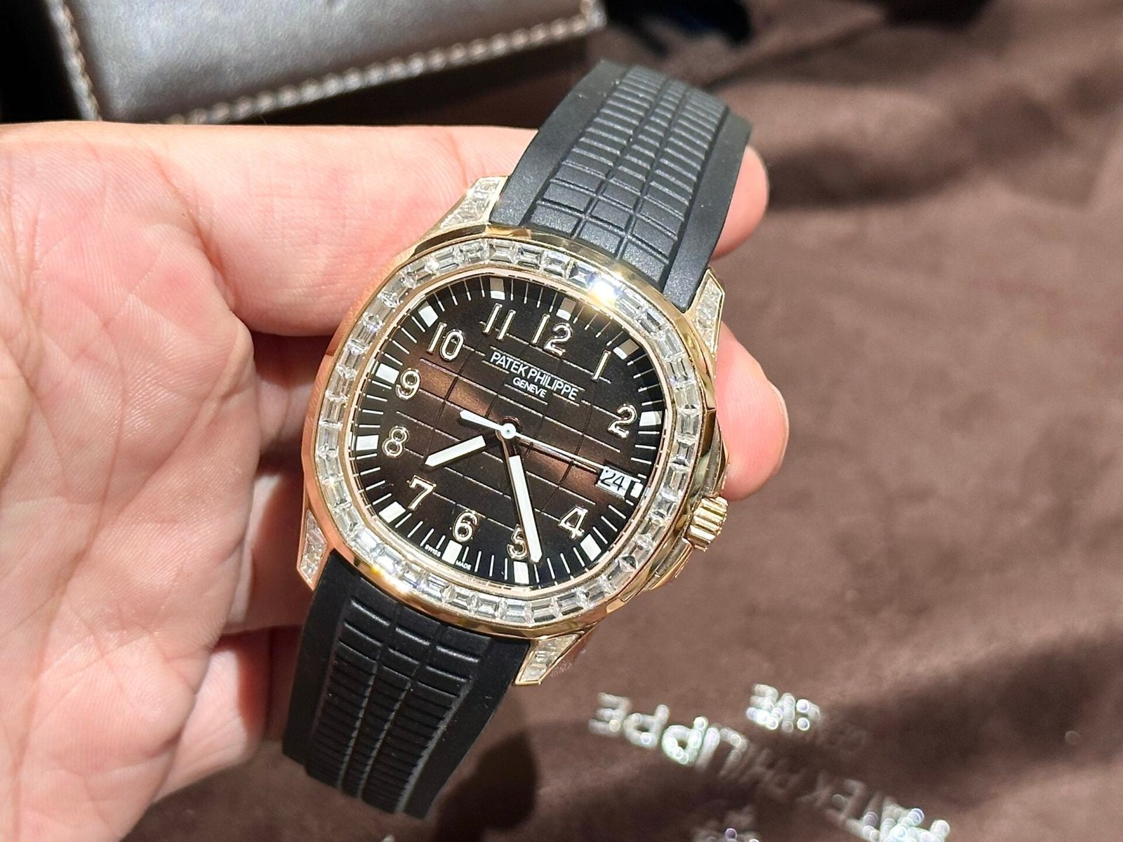 Patek Philippe Aquanaut 5167R Watch 18K Solid Gold Natural Diamond 40mm