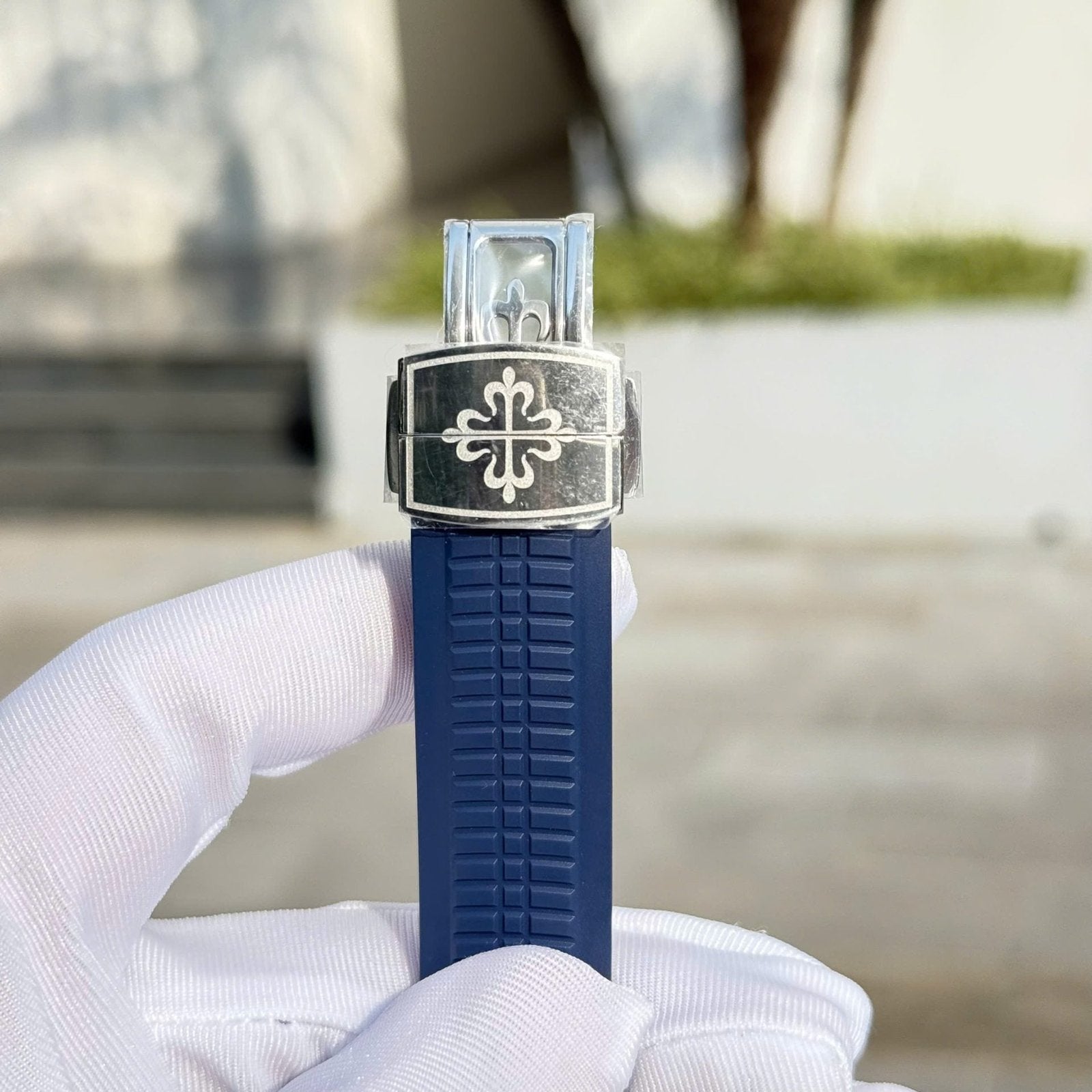 Patek Philippe Aquanaut 5168 Watch Blue Dial Rubber Strap 42,2mm