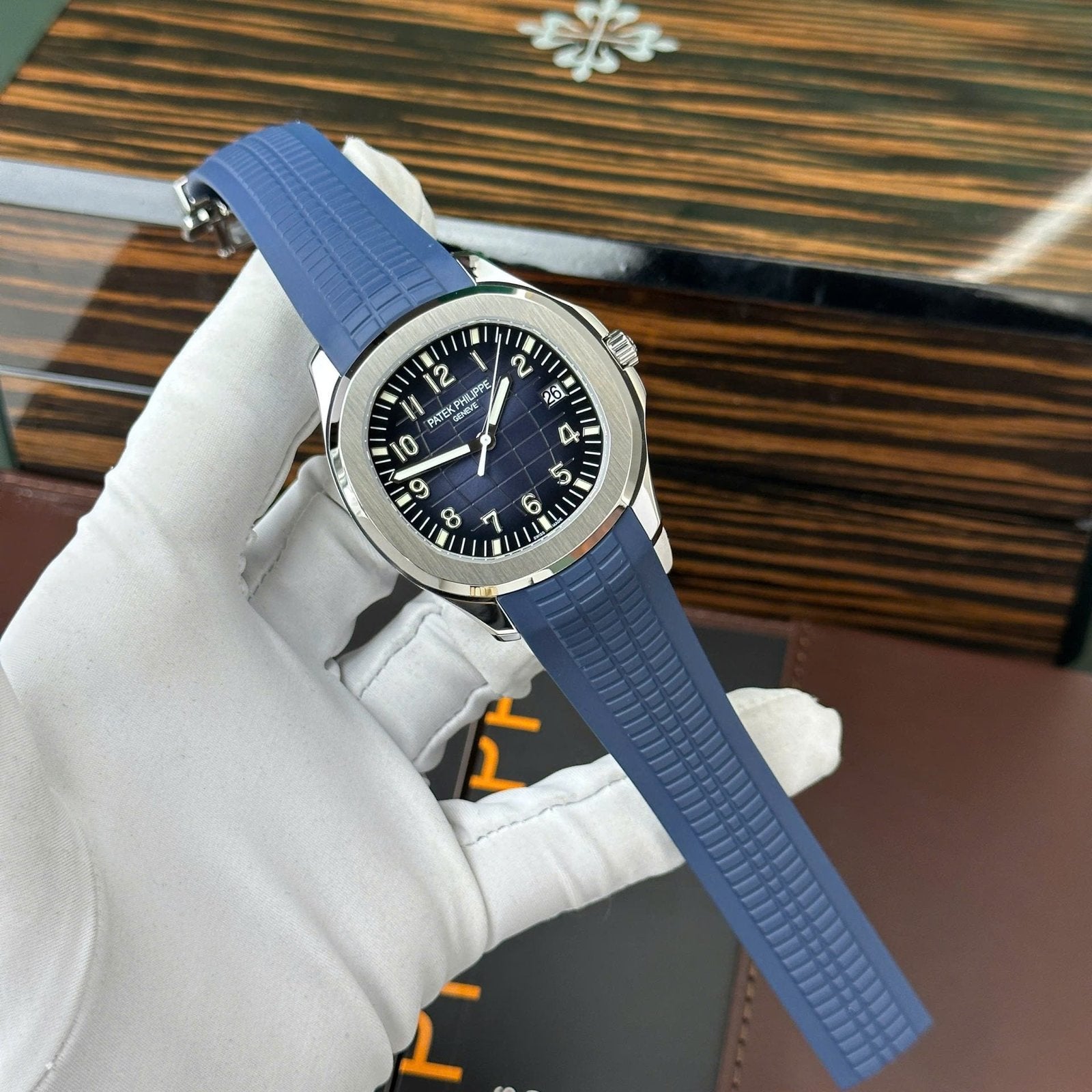 Patek Philippe Aquanaut 5168G Blue Dial Watch 42.2mm