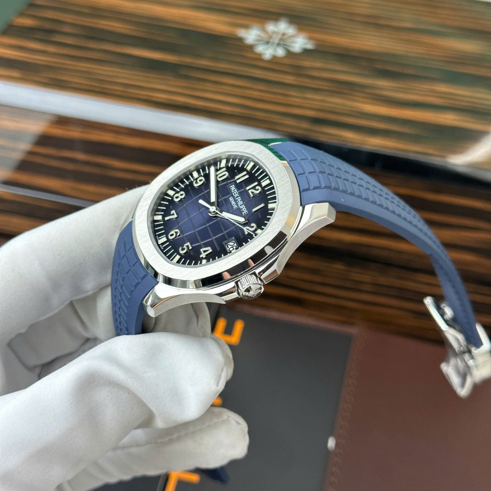 Patek Philippe Aquanaut 5168G Blue Dial Watch 42.2mm