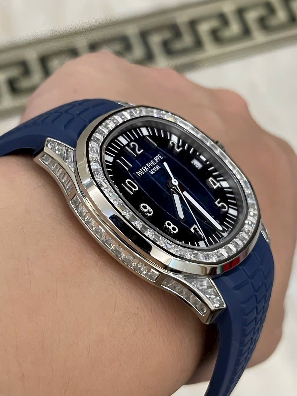Patek Philippe Watch Aquanaut 5168G Blue Rubber Strap 42mm
