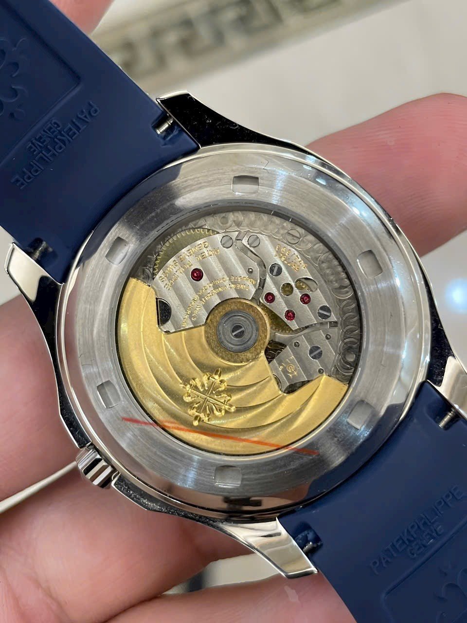 Patek Philippe Watch Aquanaut 5168G Blue Rubber Strap 42mm