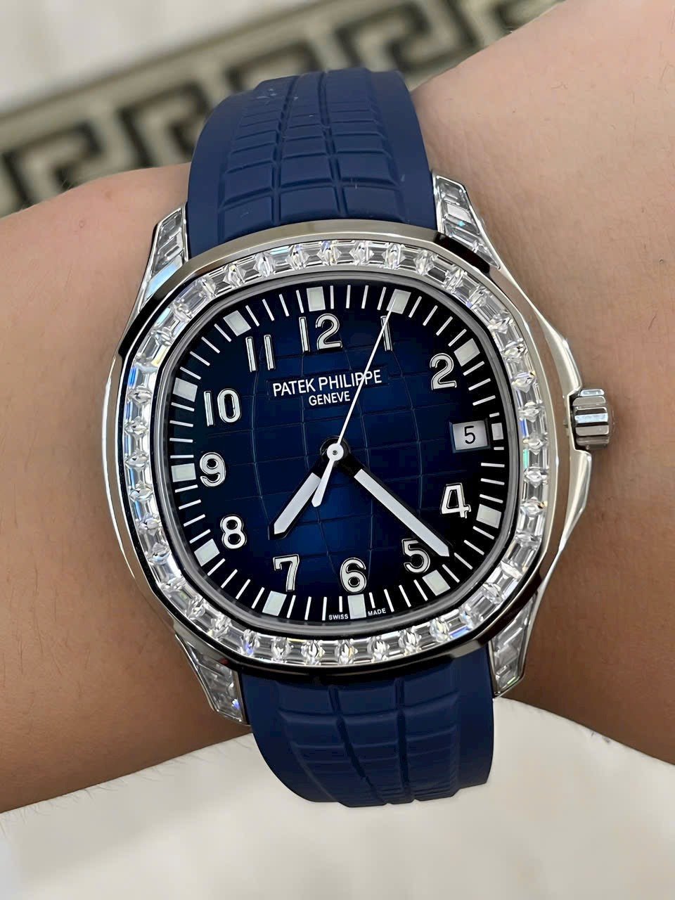 Patek Philippe Watch Aquanaut 5168G Blue Rubber Strap 42mm
