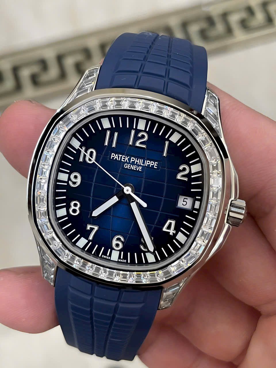 Patek Philippe Watch Aquanaut 5168G Blue Rubber Strap 42mm