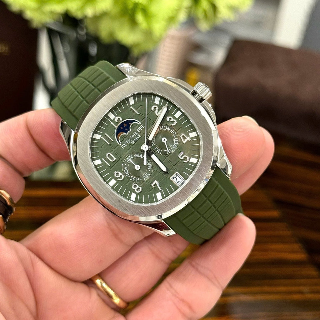Patek Philippe Aquanaut 5261G Watch Green Dial Rubber Strap 40mm