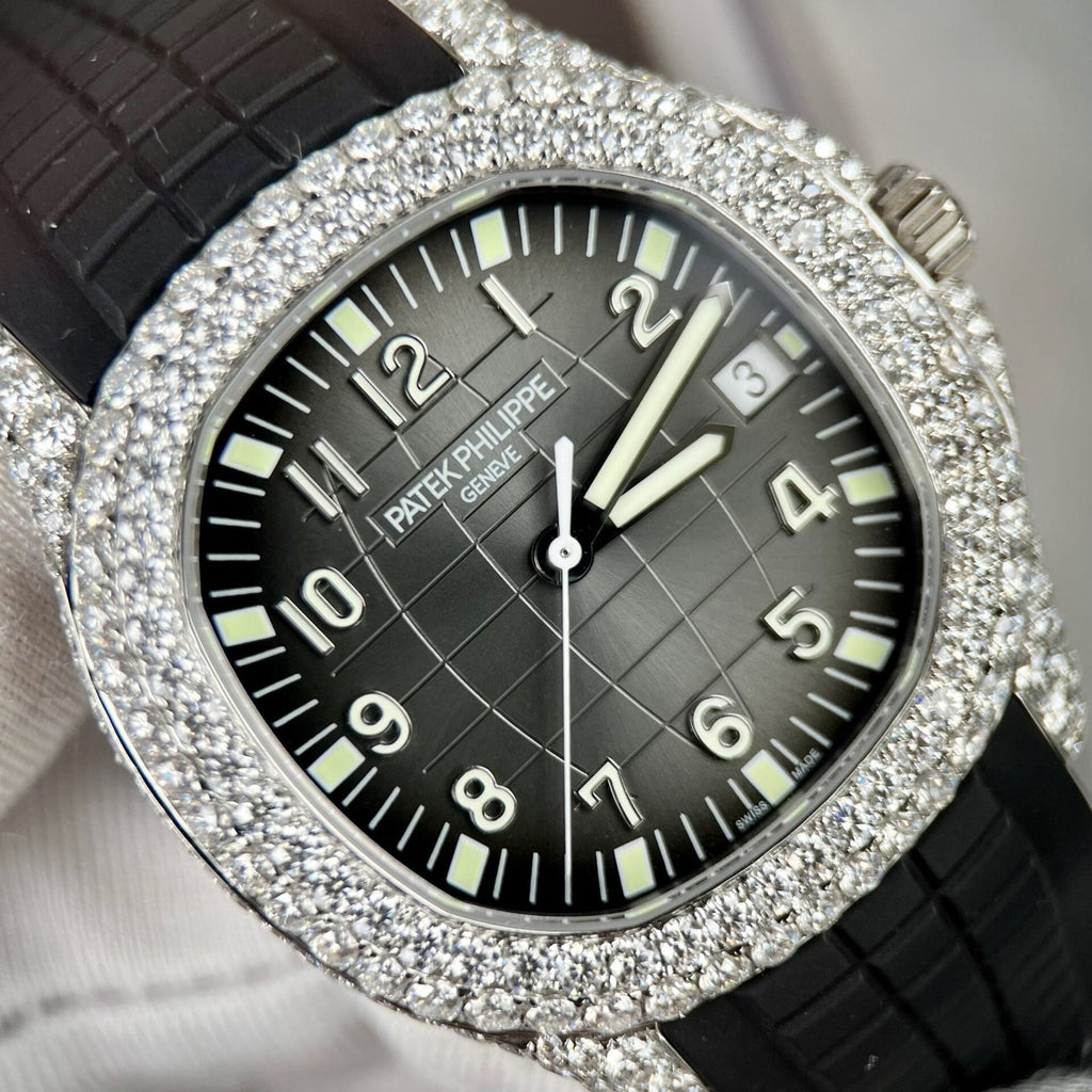 Patek Philippe Aquanaut 5719 Moissanite Diamond Watch 40mm
