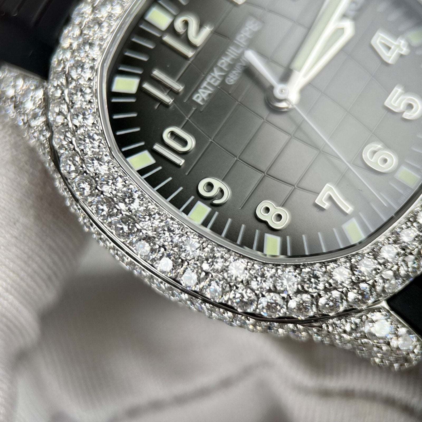 Patek Philippe Aquanaut 5719 Moissanite Diamond Watch 40mm