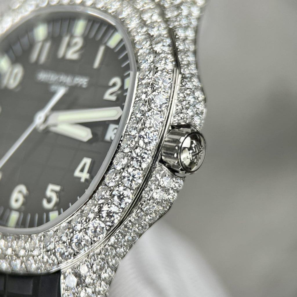 Patek Philippe Aquanaut 5719 Moissanite Diamond Watch 40mm