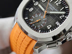 Patek Philippe Aquanaut 5968A Watch Orange Rubber Strap 42.2mm
