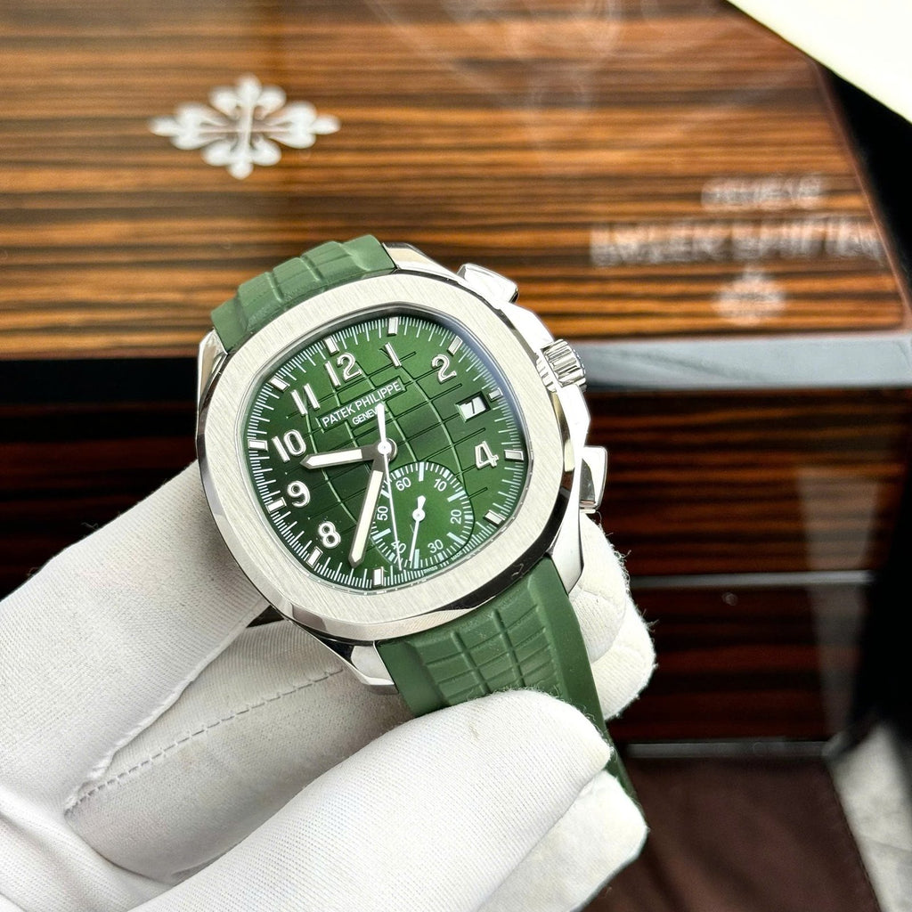 Patek Philippe Watch Aquanaut 5968G Green Dial Rubber Strap 42.2mm