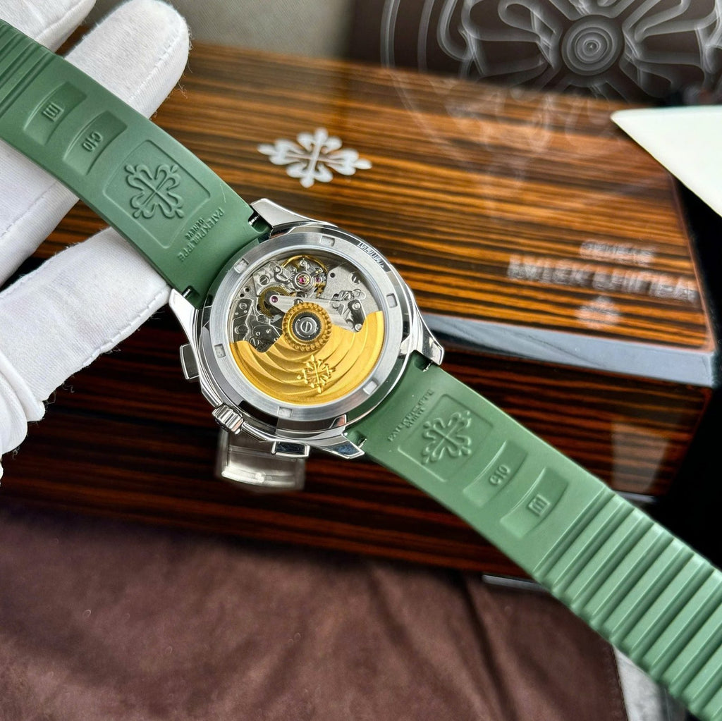 Patek Philippe Watch Aquanaut 5968G Green Dial Rubber Strap 42.2mm