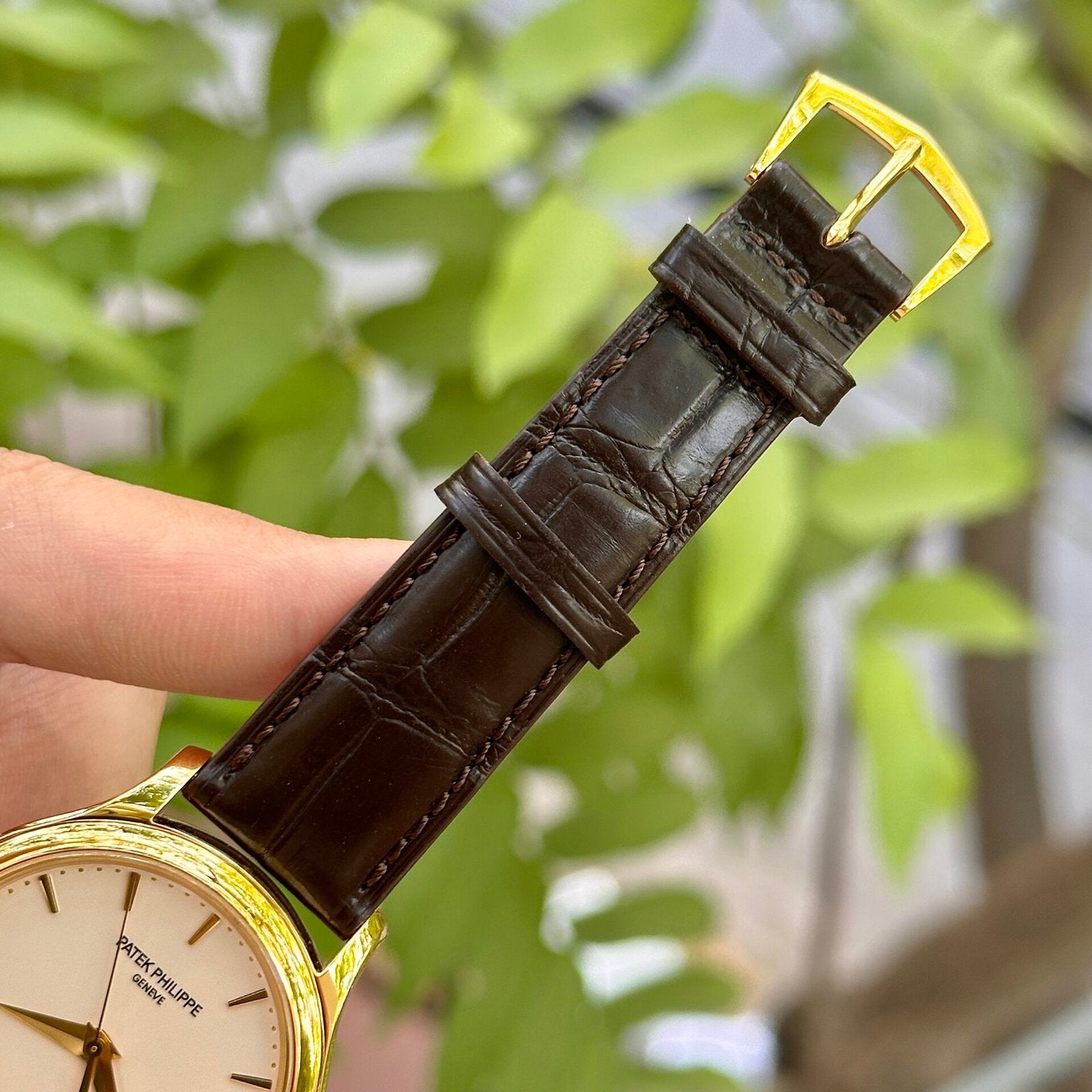Patek Philippe Calatrava 5227J Watch Leather Strap 39mm