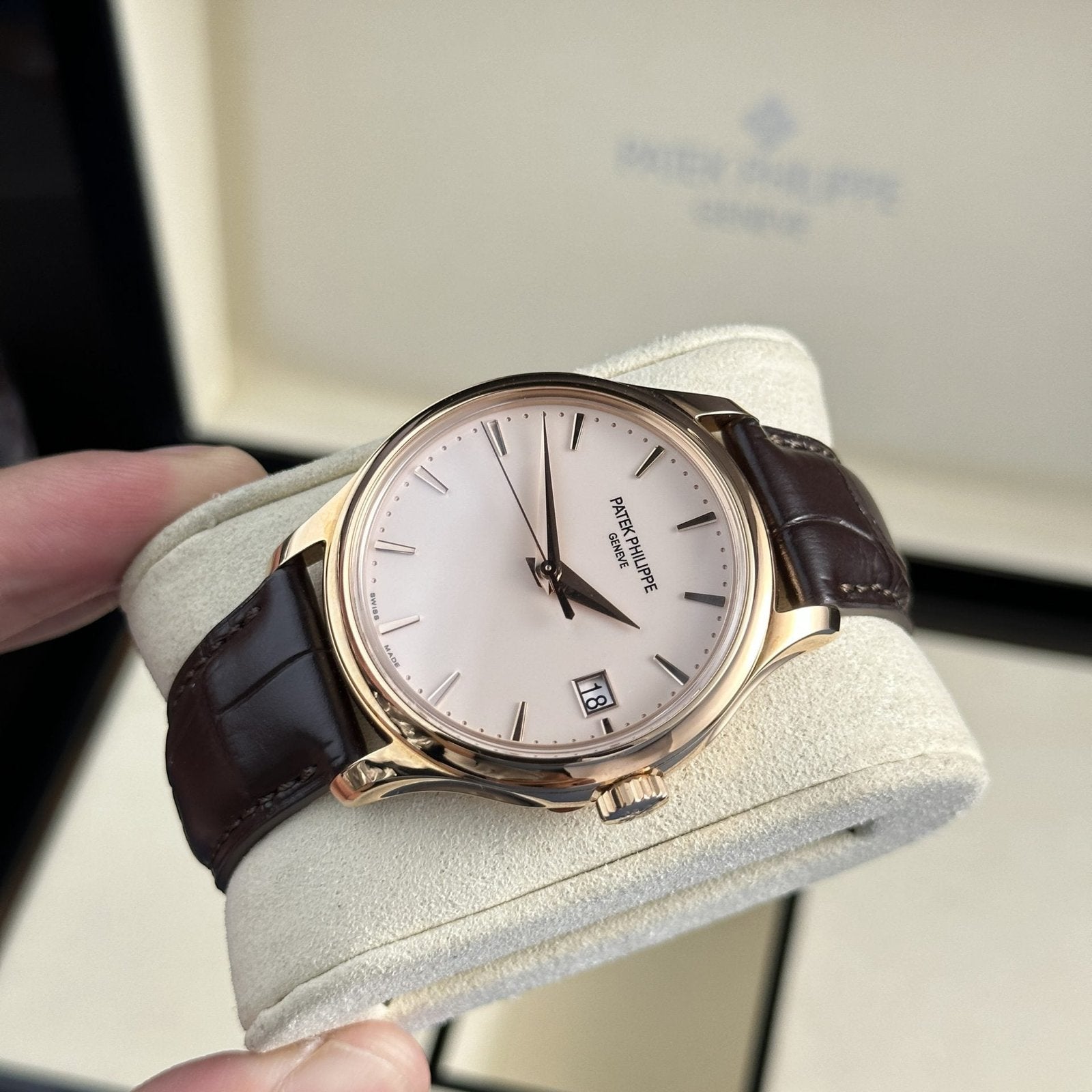 Patek Philippe Watch Calatrava 5227R Leather Strap 39mm