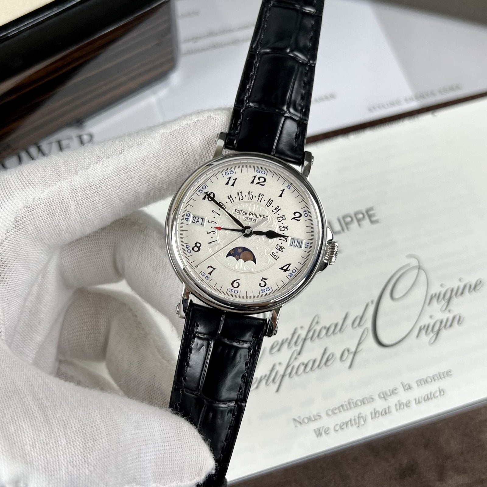 Patek Philippe Watch Grand Complications 5159G White Dial 38mm