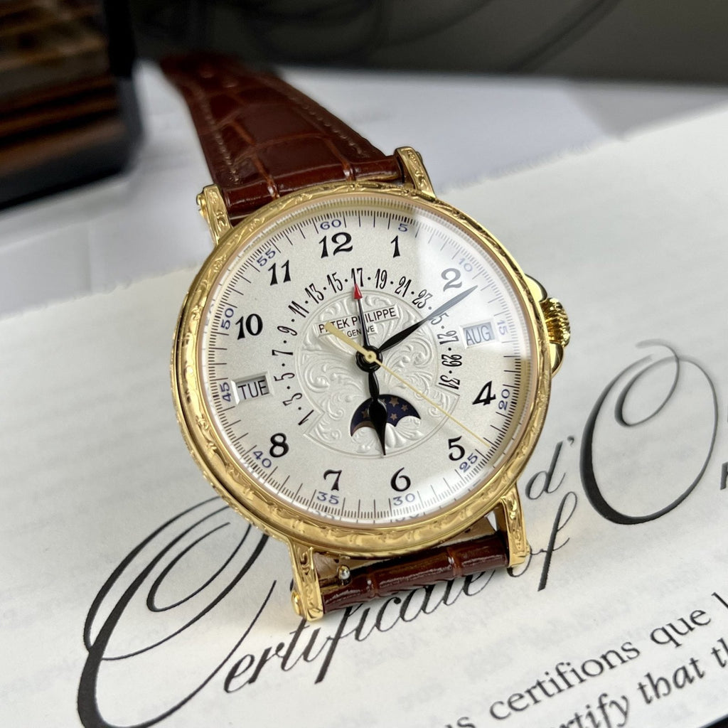 Patek Philippe Watch Grand Complications 5160R Leather Strap 38mm