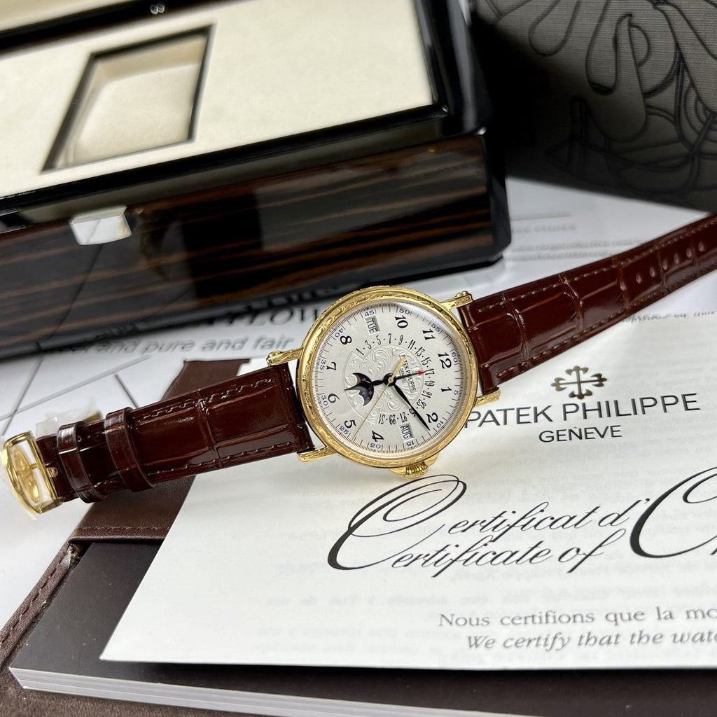 Patek Philippe Watch Grand Complications 5160R Leather Strap 38mm