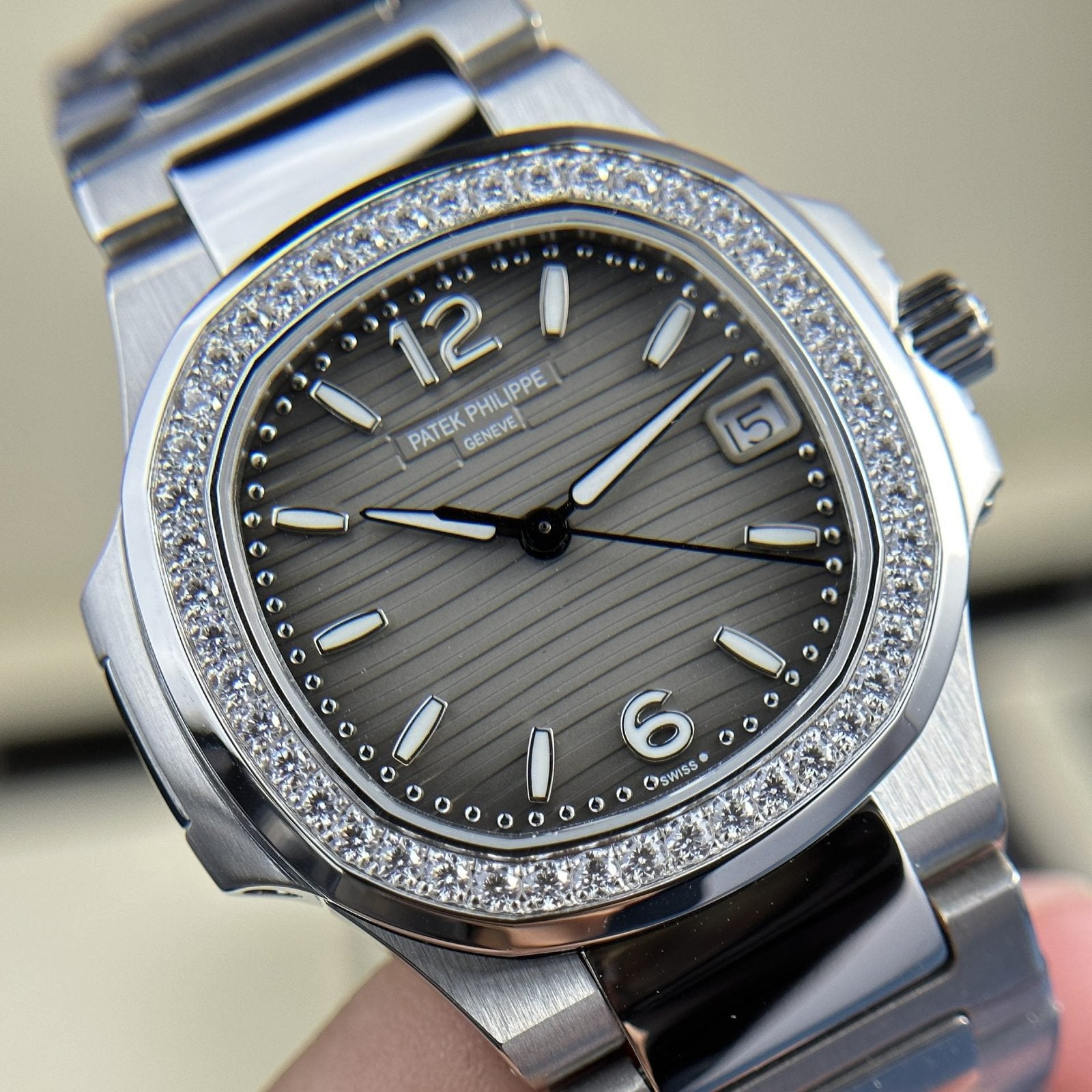 Patek Philippe Watch Nautilus 7010 Gray Dial Womens 32mm