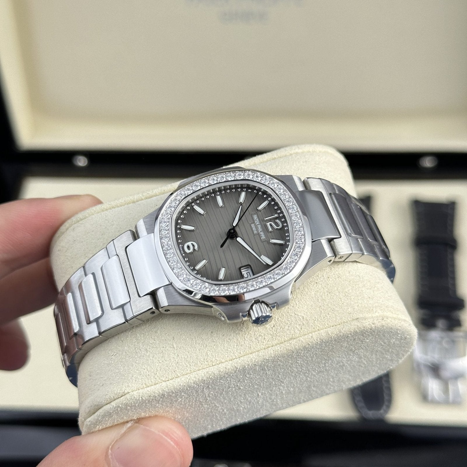Patek Philippe Watch Nautilus 7010 Gray Dial Womens 32mm