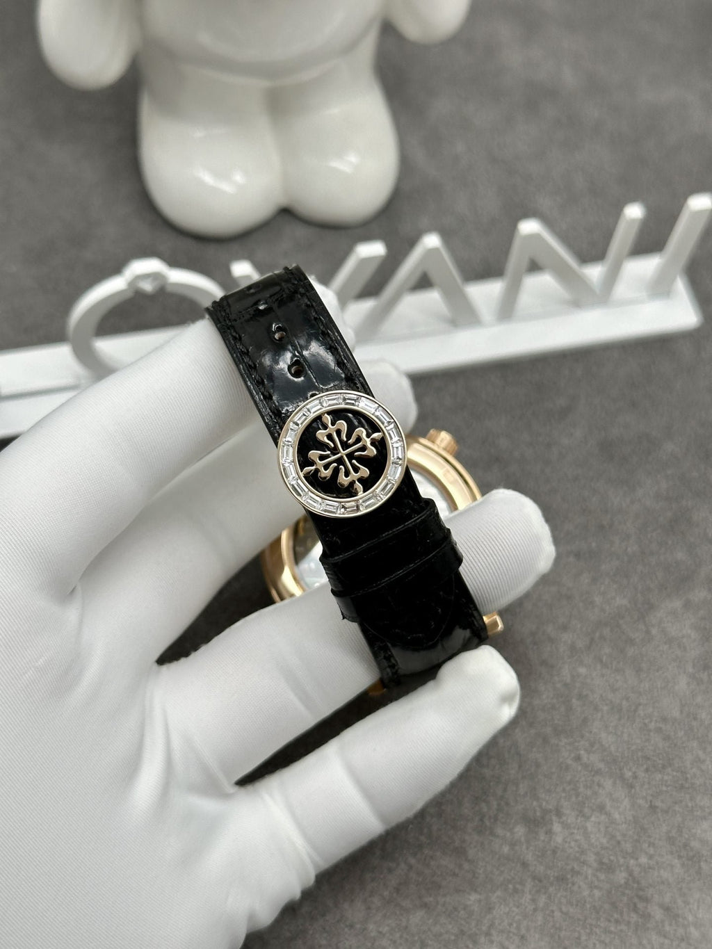 Patek Philippe Watch Grand Complications 6104R Solid Gold Watch and Diamonds 44mm