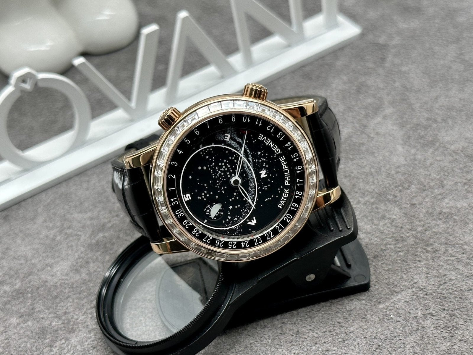 Patek Philippe Watch Grand Complications 6104R Solid Gold Watch and Diamonds 44mm