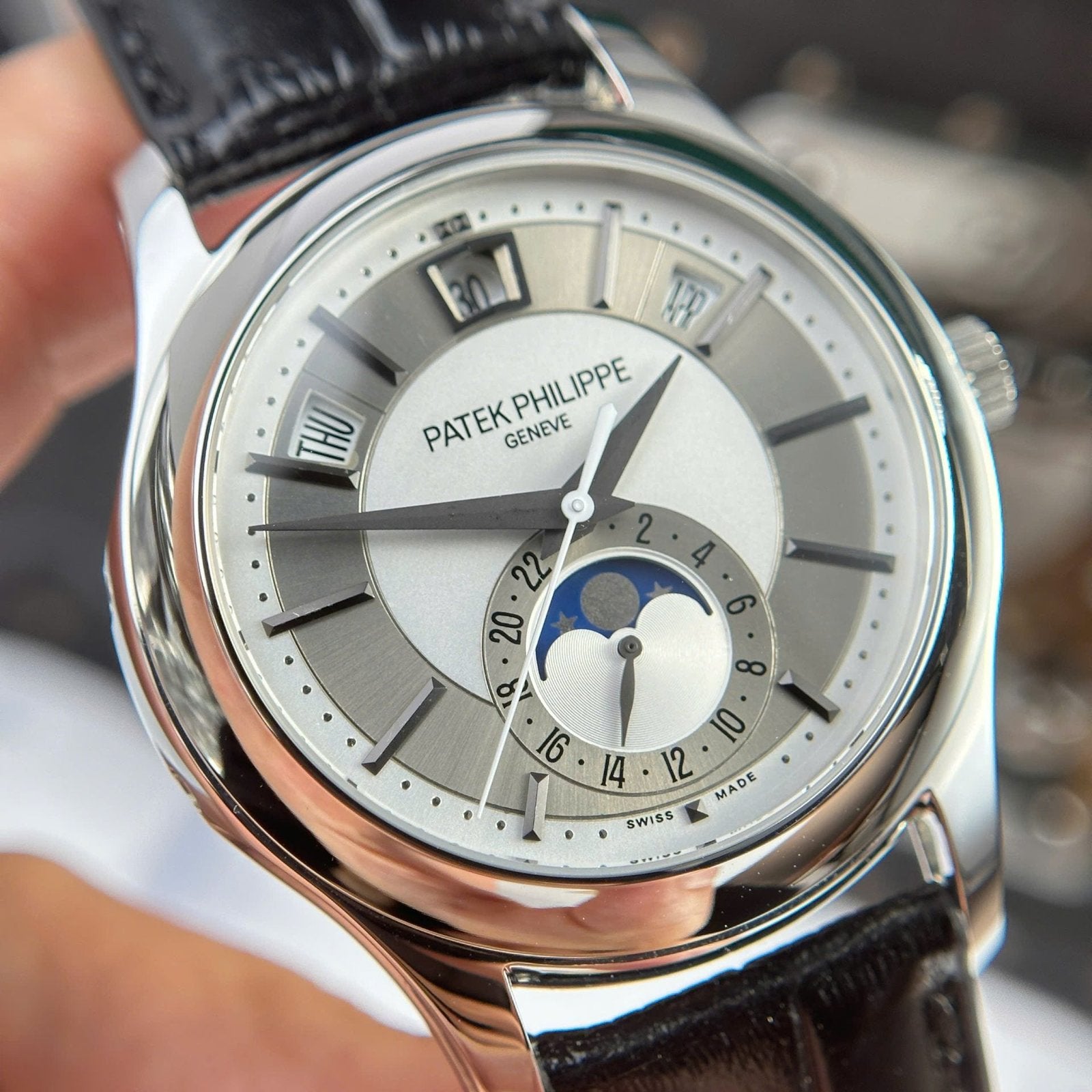 Patek Philippe Complications 5205G Watch Leather Strap 40mm