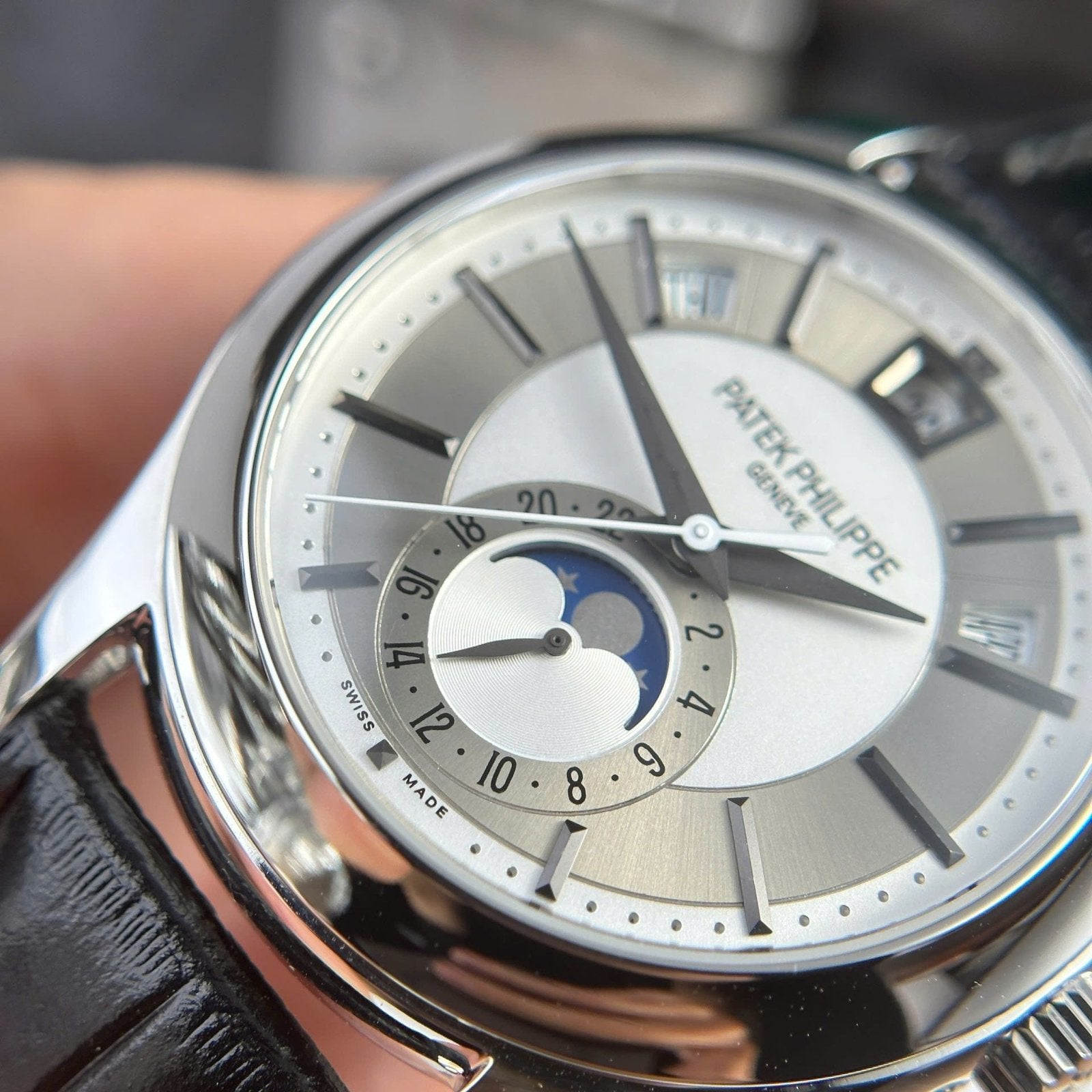 Patek Philippe Complications 5205G Watch Leather Strap 40mm