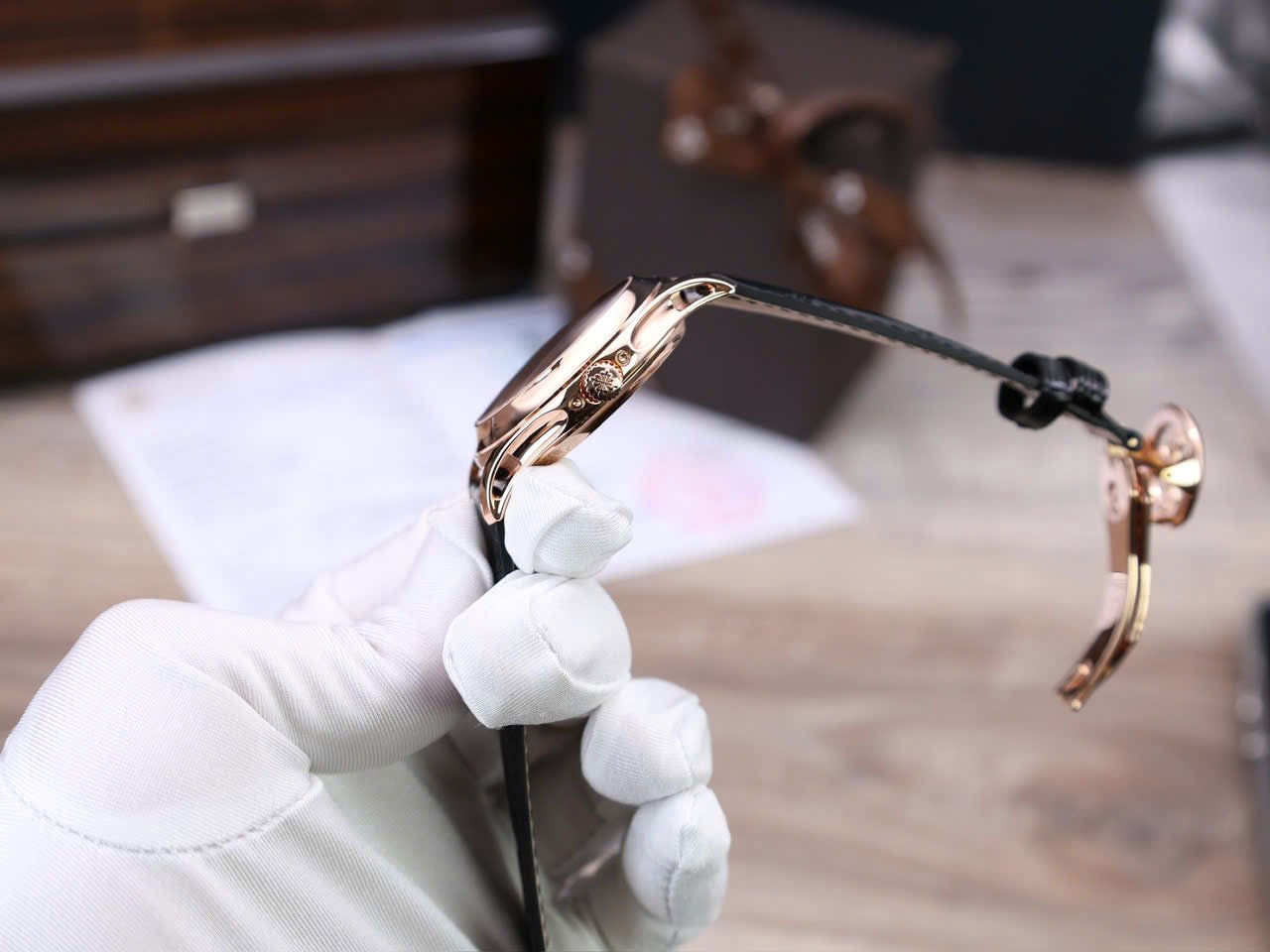 Patek Philippe 5205R 18K Rose Gold Wrapped Watch 40mm